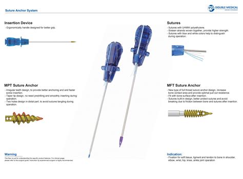 Metal Suture Anchor System Medical Device Manufacturers Double Medical