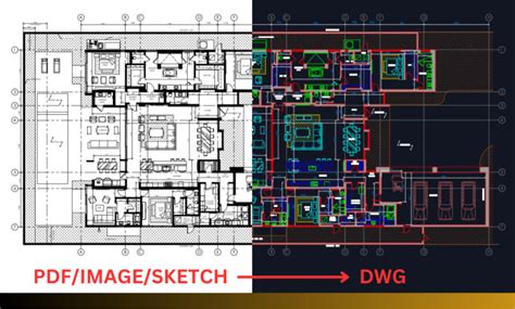 Convert Pdf Image Or Sketch Drawing To Autocad By Smarchi Design Fiverr