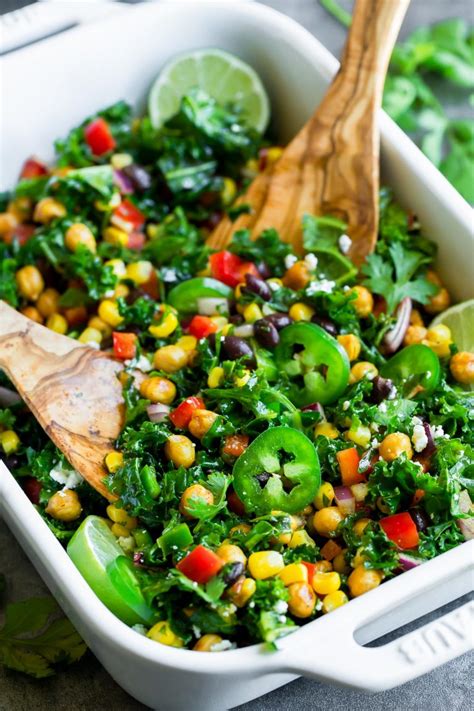 Mexican Kale Salad With Cilantro Lime Dressing Peas And Crayons