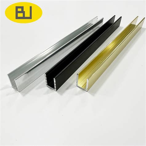 Aluminum U Channel Glass Railing Extrusion Profiles U Channel Glass