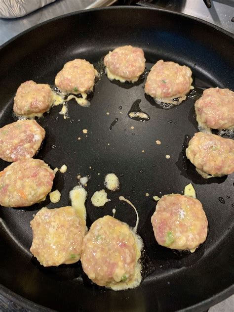 Pan Fried Mini Meat Patties Wanja Jeon Seasoned By Jin