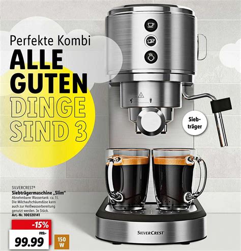 Silvercrest Siebtr Germaschine Slim Angebot Bei Lidl Prospekte De