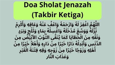 Berita Doa Sholat Jenazah Takbir Ke 3 Terbaru Hari Ini Tribunbengkulu