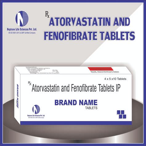 Atorvastatin And Fenofibrate Tablets Ip Mg At Box In Baddi