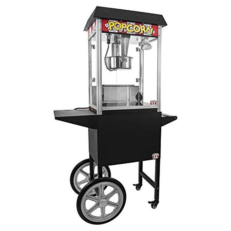 Concession Land Black Popcorn Cart For 8 Oz Popcorn Machine 1 Each