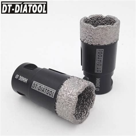 DT DIATOOL 2pcs M14 Dia 30mm Dry Vacuum Brazed Diamond Drill Core Bits