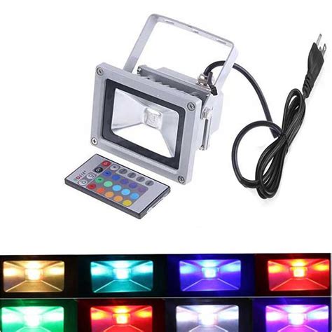 10W 30W 50W RGB LED Flood Light With RF Remote Control