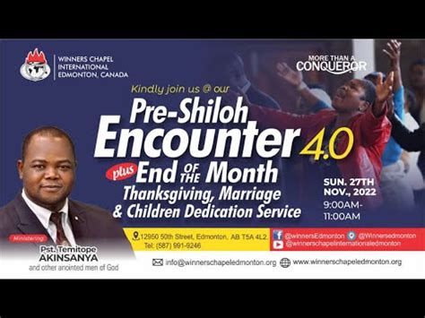 Pre Shiloh Encounter Sunday November Winners Chapel