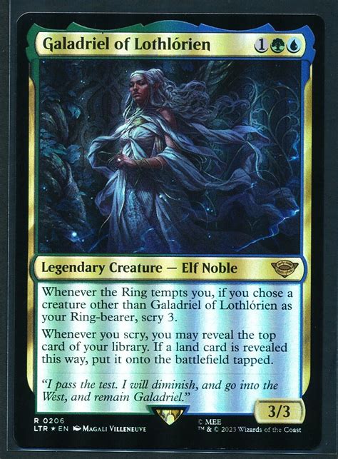 Galadriel Of Lothlorien Foil Magic Mtg 2023 Lord Of The Rings Nm Ebay