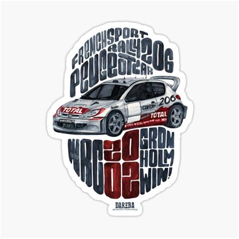 Peugeot 206 Wrc Stickers Redbubble