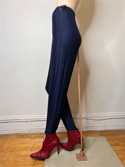 80s Leggings 80s Pants 80s Stirrup Pants Navy Pant Gem