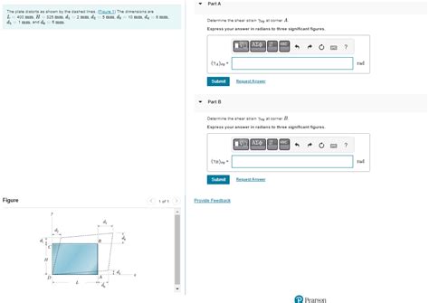 Solved The Plate Distorts As Shown By The Dashed Lines The Chegg