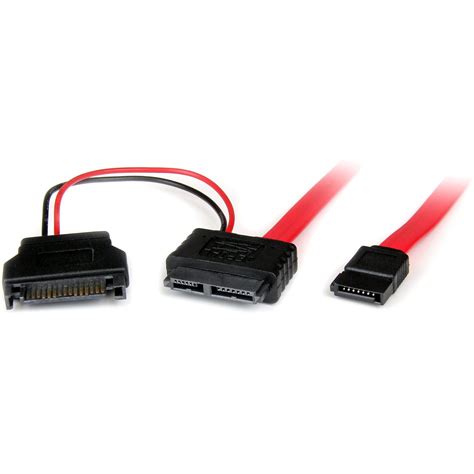 05m Slimline Sata Female To Sata With Sata Power Cable