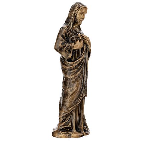 Statue Religieuse Sacr Coeur De J Sus Bronze Cm Pour Ext Rieur