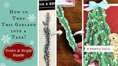 How To Make A Christmas Tree Card Using The Festive And Bright Bundle