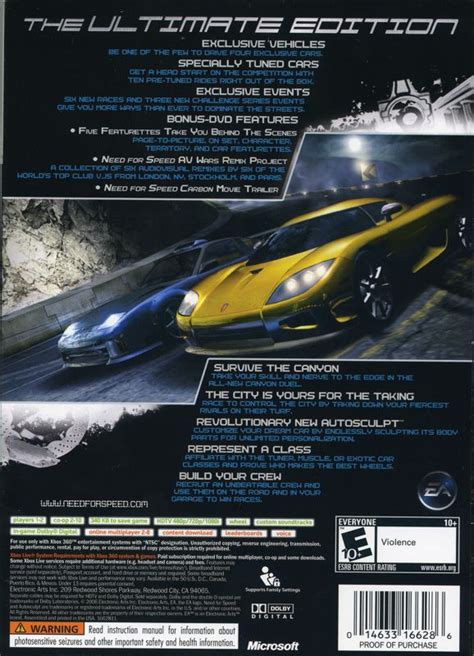 Need For Speed Carbon Collectors Edition Cover Or Packaging