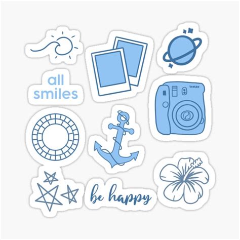 Aesthetic Sticker Pack Blue