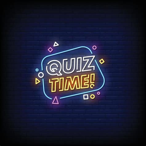 Quiz Time Neon Signs Style Text Vector