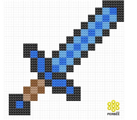 Minecraft Perler Beads Diamond Sword At John Grise Blog