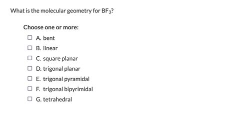 Solved Q1 - What is the molecular geometry for NF3? Q2 - | Chegg.com