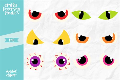 Spooky Eyes Clipart | Custom-Designed Illustrations ~ Creative Market