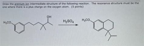 Solved Draw the arenium ion intermediate structure of the | Chegg.com