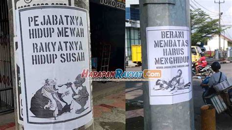 Mural Dihapus Kini Terbitlah Poster Kritikan Di Fasilitas Publik Kota