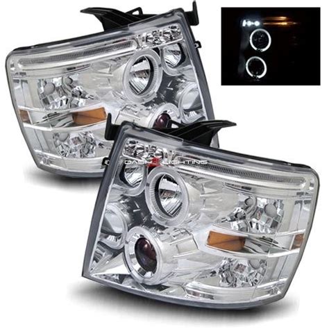 Par Faros Lupa Led Ojo Angel Chevrolet Silverado