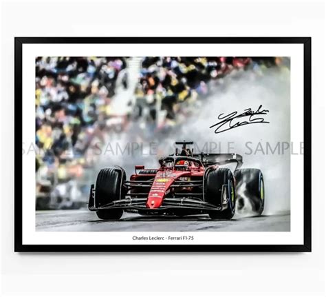 CHARLES LECLERC SIGNED Print Photo Poster 2022 Framed F1 Formula One