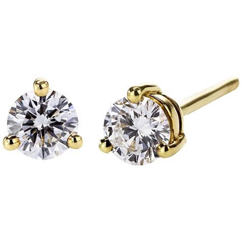 Round Brilliant Diamond Stud Earrings For Sale at 1stDibs