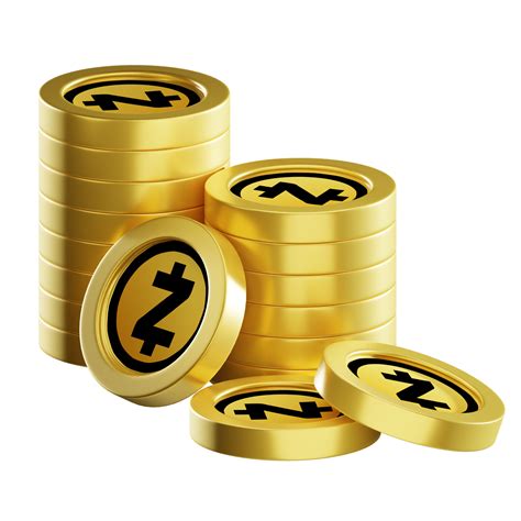 Zcash Zec Coin Stacks Cryptocurrency 3d Render Illustration 21628212 Png