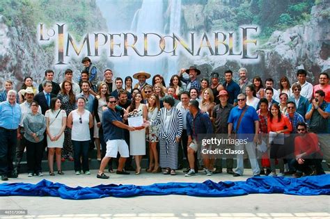 Producer Salvador Mejía and cast of Lo Imperdonable during the... News ...