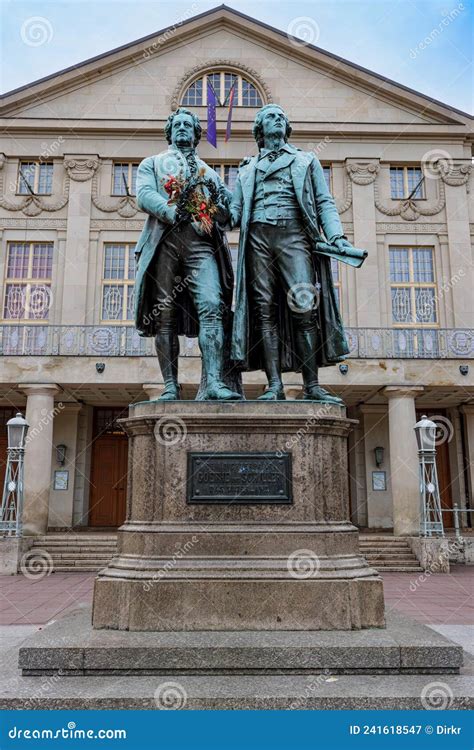 Goethe Schiller Denkmal Editorial Photography Image Of National