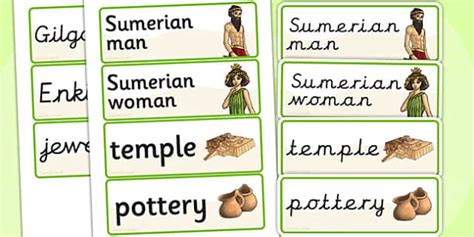 Ancient Sumer Word Cards Lehrer Gemacht Twinkl