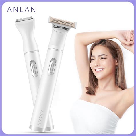 Cheap Electric Shaver For Women ANLAN 2 In 1 Painless Bikini Trimmer