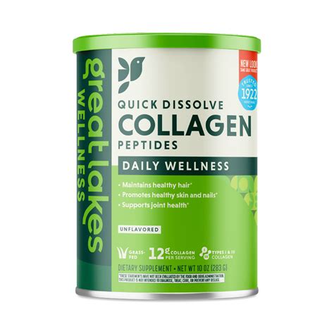 Great Lakes Wellness Quick Dissolve Collagen Peptides, Unflavored