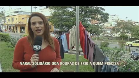 Varal solidário doa roupas de frio YouTube