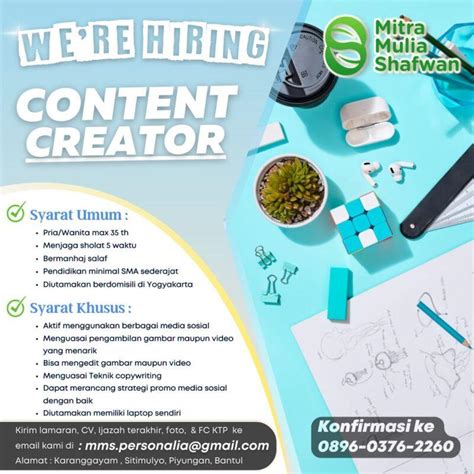 Lowongan Kerja Content Creator Staff Distribusi Di PT Mitra Mulia