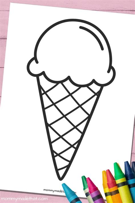 Fun Ice Cream Cone Templates for Crafts & Coloring | Ice cream cone ...