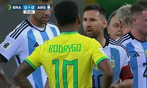 Brasil X Argentina Tv Revela Insultos De Discussão Entre Messi E Rodrygo Futebol