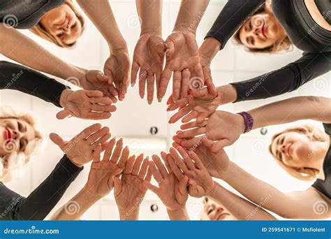 Team Of People Holding Hands Group Of Happy Young Women Holding Hands