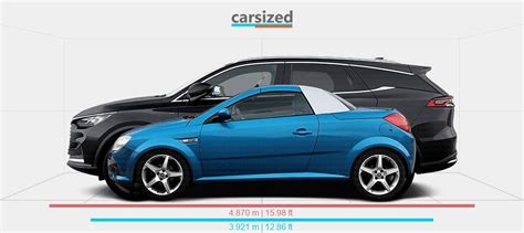 Dimensions Opel Tigra 2004 2009 Vs BYD Tang 2018 Present