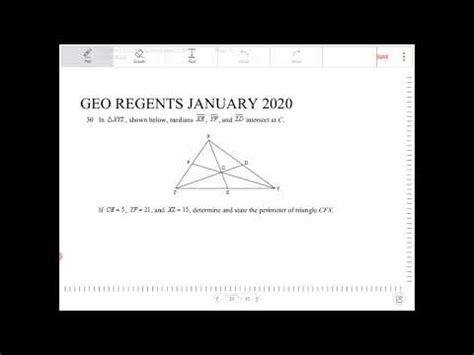 NYS Geometry Regents January 2020 Question 30 YouTube