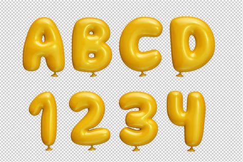 Yellow Balloon Font Opentype Typeface Handmadefont