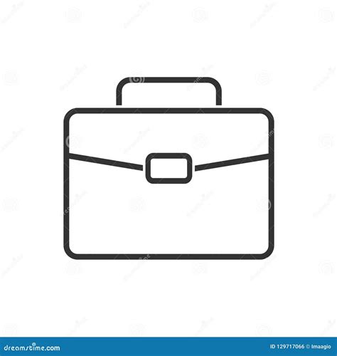 Briefcase Line Icon On A White Background Stock Vector Illustration