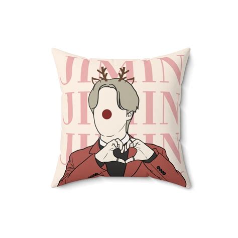 BTS Jimin BTS Christmas Bts Jimin Pillow Jimin Bts Holiday - Etsy