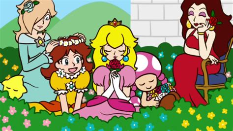 On The Floor Princess Peach Daisy Rosalina Pauline And Toadette