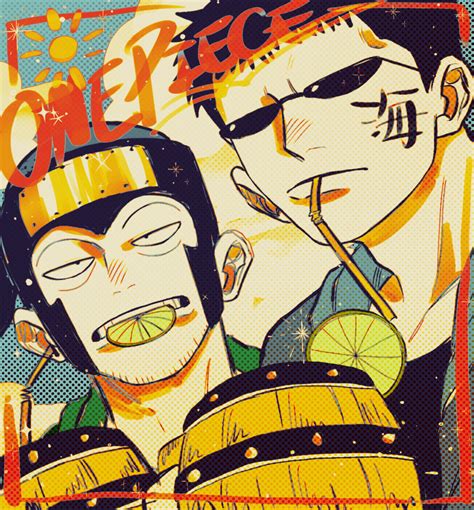 Safebooru 2boys Bald Black Hair Drinking Drinking Straw Facial Tattoo Highres Johnny One