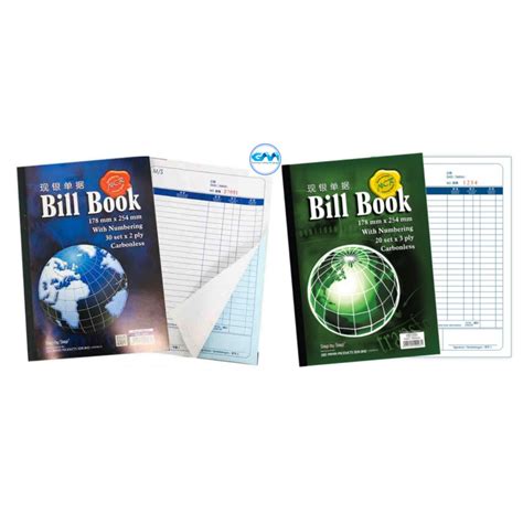 Sbs Ncr Cash Bill Book With Numbering Buku Bil Tunai Ply Ply