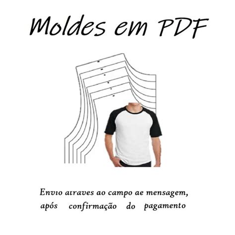 9 Moldes Camisa Raglan Masculina Modelagem Gabarito Elo7